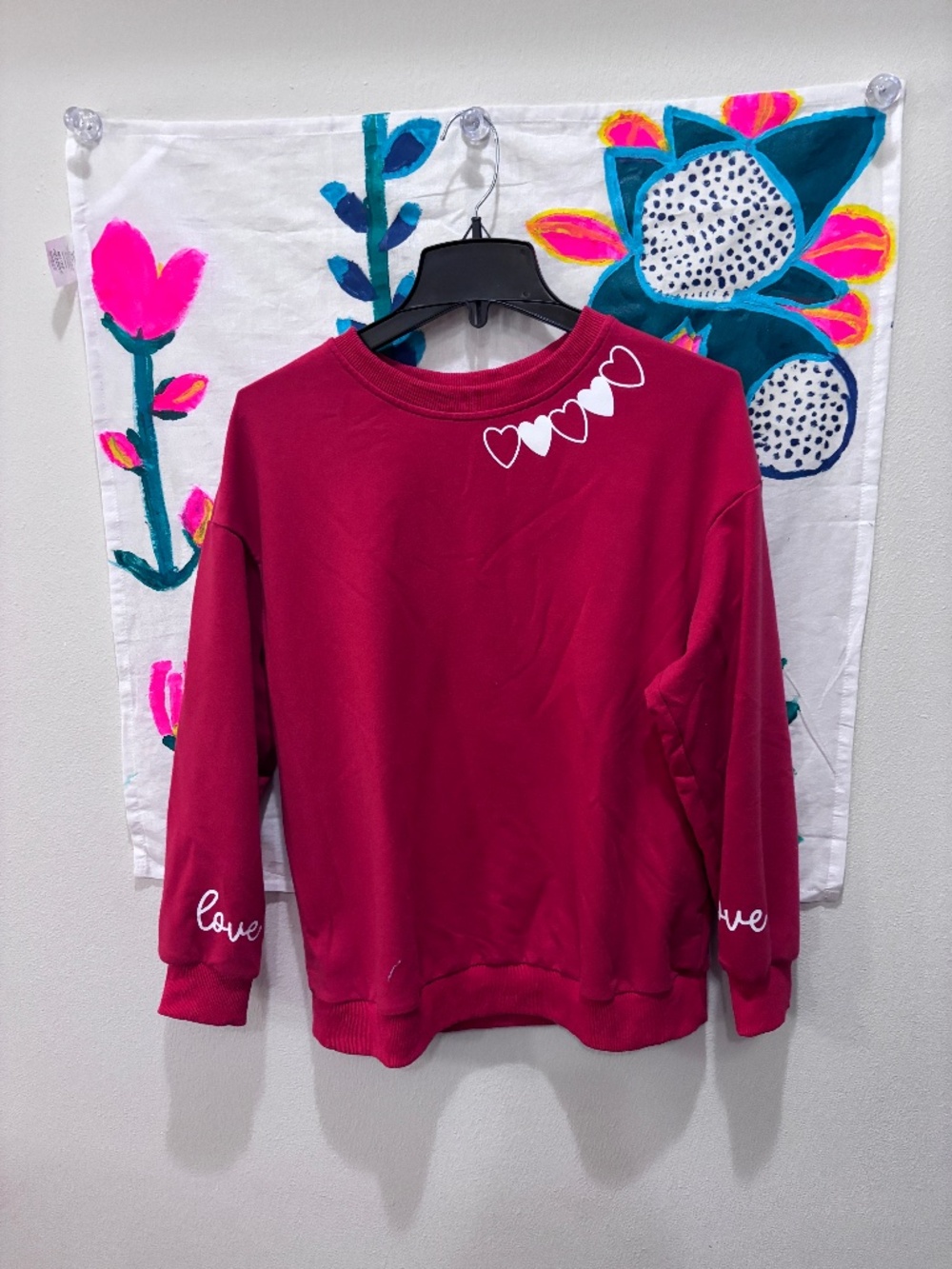 Red Heart Sweatshirt-no brand- size S